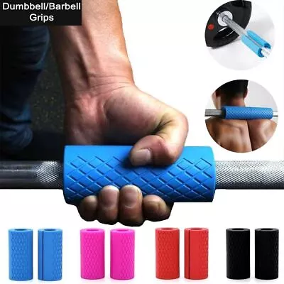 $18.99 • Buy 1 Pair Barbell / Dumbbell Thick FAT BAR Bar Hand Grips Fitness Exercise Grips