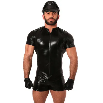 Men's Sexy Nightclub Jumpsuit Police Uniforms Officer Halloween Cosplay Costume • $10.34