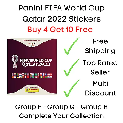 Panini FIFA World Cup Qatar 2022 Stickers - Group F G H - Buy 4 Get 10 Free • £1.95