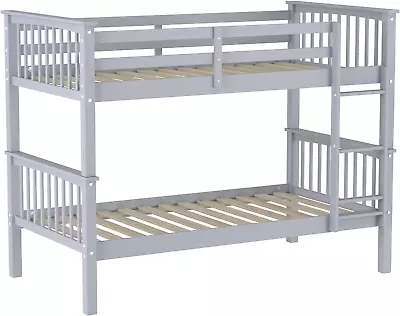 Walker Edison Resende Mission Style Solid Wood Twin Over Twin Bunk Bed Twin Ove • $421.20