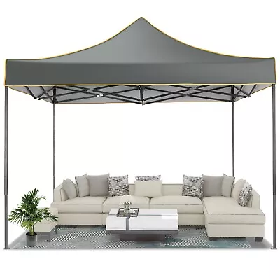 Canopy 10x10FT Pop Up Canopy Tent Outdoor Gazebo Shade Easy Up Vendor Tent Gray • $136.99