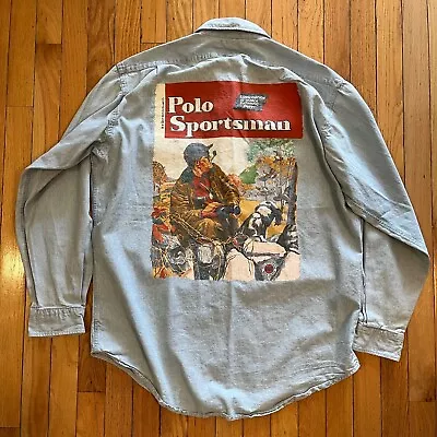 Vintage Polo Ralph Lauren Country Sportsman Button Up Shirt Rare Sz M 92 Stadium • $325