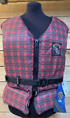 NEW! Large **STEARNS** Type III Red Plaid Life Jacket/Vest NOS *2015 • $49.99