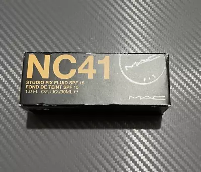 MAC Studio Fix Fluid SPF 15 Foundation - 30ml - NC41 - BRAND NEW IN BOX • £29.25