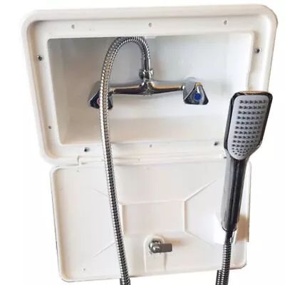 External Caravan Shower Box White Watermarked Also Suits Camper Trailer Boat RV • $119