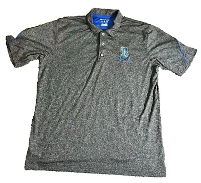 UCLA Bruins Shirt Men's Large Gray Champion Short Sleeve  Stretch Golf Polo • $9.88