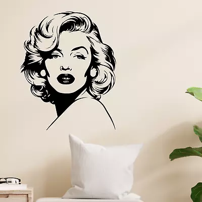 Marilyn Monroe Wall Decal Art Bedroom Monroe Face Retro Wall Vinyl Sticker Mural • $30.96