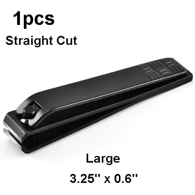 Stainless Steel Nail Clipper Straight & Curved Cut Large & Small Black & Silver • $7.19