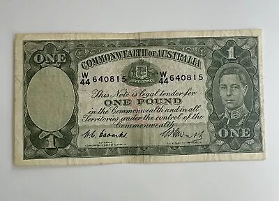 AUSTRALIA 1952 £1 One Pound Coombs/Wilson • $35