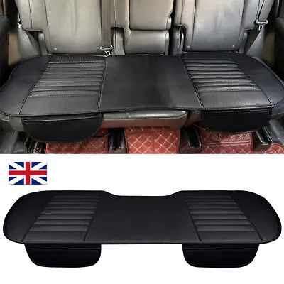 Back Car Seat Cover Protector Universal Fit Black Rear Washable W/Storage Pocket • £16.99