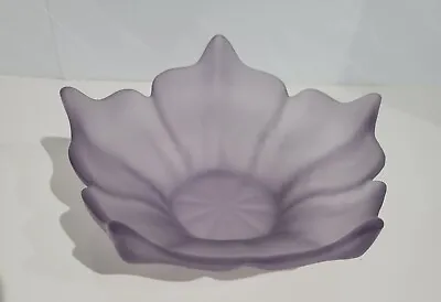 MCM Viking Light Purple Satin Frosted 5 Petal Epic Lotus Stockholm Bowl • $30