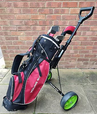 Young Gun ZAAP Junior Ace (9-11) R/H Golf Club Set / Bag & Trolley • £50