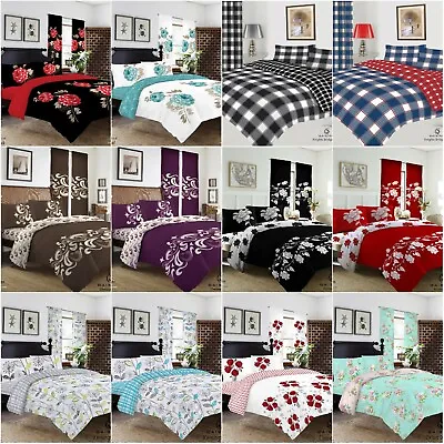 £18.95 • Buy New Duvet Set Quilt Cover Fitted Sheet Pillow Cases Or Matching Curtains