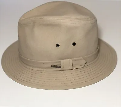 VTG PENDLETON Fedora Western Style Beige Brown Hat Band USA Large • $39.99