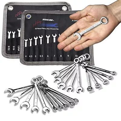 Midget Wrench Set SAE & Metric 20-Piece Mini Combination Wrench Set Light... • $29.13