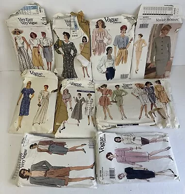 Vogue Sewing Pattern Lot    Lot Of 9 Vintage Vogue Cut B Uncut Patterns • $35.99