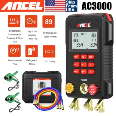 $169 • Buy Refrigeration HVAC Vacuum Gauge Pressure Temperature Test Air Conditioning Tool