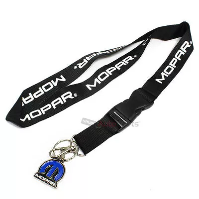 Mopar Logo Black/White Lanyard And Key Chain Ring Holder For Around Neck • $11.95