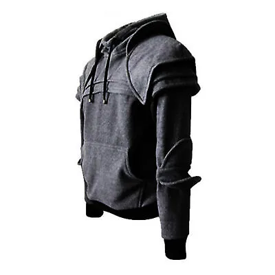 Hoodie Long Sleeve Warm Front Pocket Medieval Style Hoodie Top • $45.39