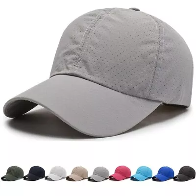 Baseball Cap Mesh Quick Dry Breathable Adjustable Visor Sun Hat Summer Men Women • $8.49