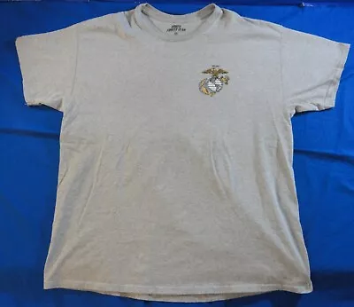 Discontinued Gear Usmc Marine Corps 100% Cotton Gray Short Sleeve T Shirt Xl • $29.69