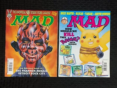 1999 MAD MAGAZINE #385 & 386 FN+/FVF Alfred E Neuman / Phantom Menace LOT Of 2 • $15.25