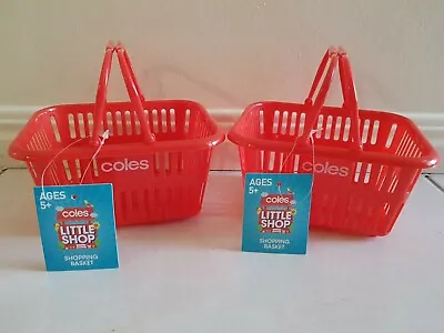 Coles Little Shop 2 X Baskets NEW With Tags! • $21.10