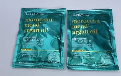 HI PRO PAC Moroccan Mend Argan Oil DEEP REPAIR HAIR MASQUE 2 Pac 1.75oz USA Made • $9.99