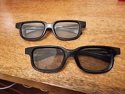 2 Pairs REAL D 3D Glasses (USED ONLY ONCE) 3D TV And Cinema • £4