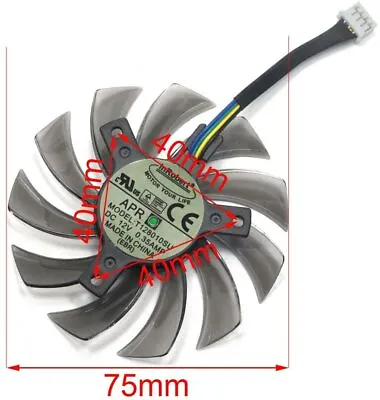 75mm T128010SU Fan For Gigabyte NVIDIA GeForce GTX 760 770 780 670 580 4-Pin * • $31.92