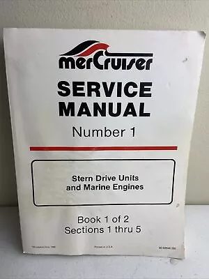 Mercruiser  Service Manual Stern Drive Units & Marine Eng Book #1 Of 2 90-68648 • $15.97