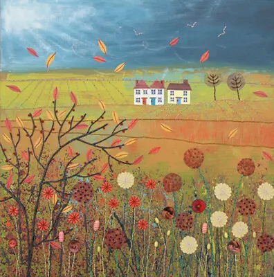 £3.49 • Buy Autumn Storm Square Blank Greeting Card By Artist Jo Grundy Art Cards Range