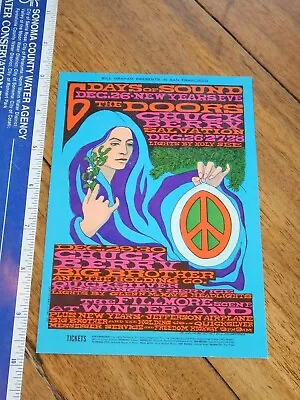 $49.99 • Buy 1967 The Doors, Big Brother Winterland Concert Postcard Bg99, Bonnie Maclean
