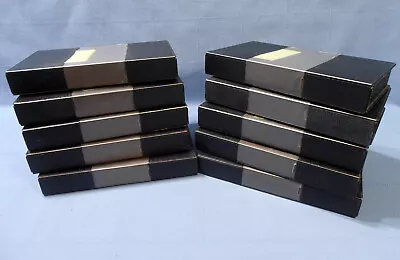 Lot Of 10 Empty Black Plastic VHS Tape Clamshell Storage Cases • $12.99