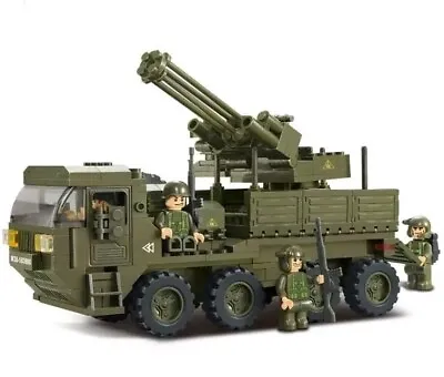 306pcs Army Anti-Aircraft Military Vehicle Building Blocks Toy Bricks Model Set • $94.76