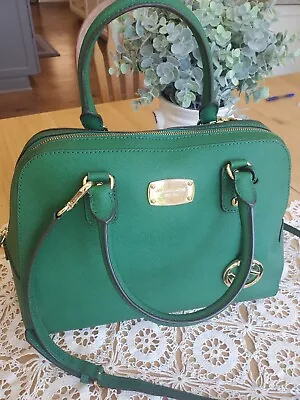 2015 Michael Kors Green Saffiano Leather Large Satchel Style#  35s3gsas3l • $149.95