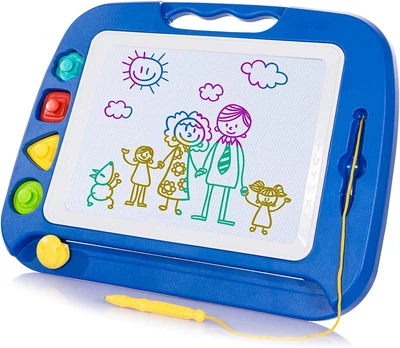 £29.92 • Buy SGILE Large Magnetic Drawing Board - 4 Colors 42×33cm Doodle Pad With 4 Stamps