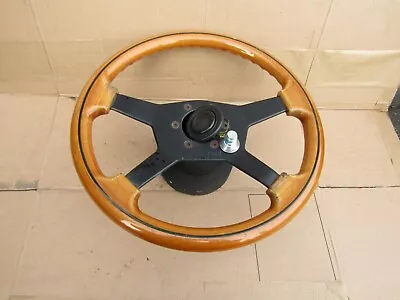 18 Mercedes W124 W126 190 STEERING WHEEL WOOD KBA 70075 ITALY • $200