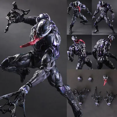 Marvel Venom Figure Variant Play Arts Kai Collectible Model Toy New In Box 10in • £40.68