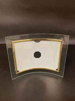 Clear Glass With Gold Trim And Vintage Curved Picture Frame • $10