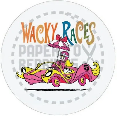 Wacky Races - Penelope Pitstop In Compact Pussycat - 2  Vinyl Sticker • $10.26
