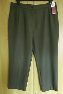 M & S Classic Olive Trousers BNWT Size 20 Short • £7.99