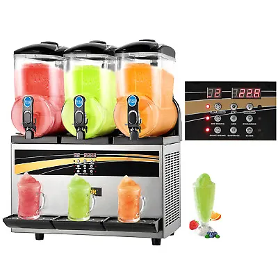 VEVOR Commercial Slushy Machine 3x15L Margarita Maker Frozen Drink Slush Machine • $1389.99