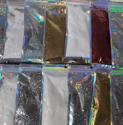 100g Bag Crafting Fine Glitter - Silver Gold White And Red • £2.99