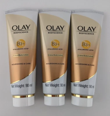 $30.99 • Buy 3 X Olay Body Lotion Nourishing & Care Body Science B3+ Hyaluronic Acid 90ml NEW