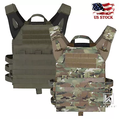 KRYDEX JPC 2.0 Jump Plate Carrier W/ MOLLE Panel Tactical Vest Army Camouflage • $69.95