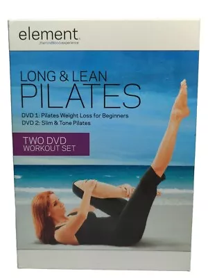 LONG & LEAN PILATES 2 DISCS Weight Loss For Beginners & Slim Tone DVD  • $4.79