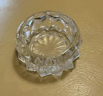 Vintage American Fostoria Clear Glass Open Individual Salt Cellar Salt Dip • $5