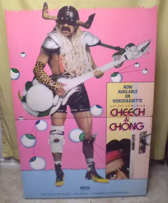 Original 1985 CHEECH AND CHONG Get Out Of My Room Viking Hat VCR MCA 45  420 • £240.95