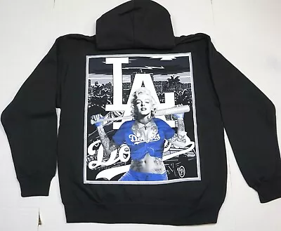 $40.79 • Buy Los Angeles Hoodie Sweatshirt Marilyn Monroe LA Baseball Full Zip Hoody Adult